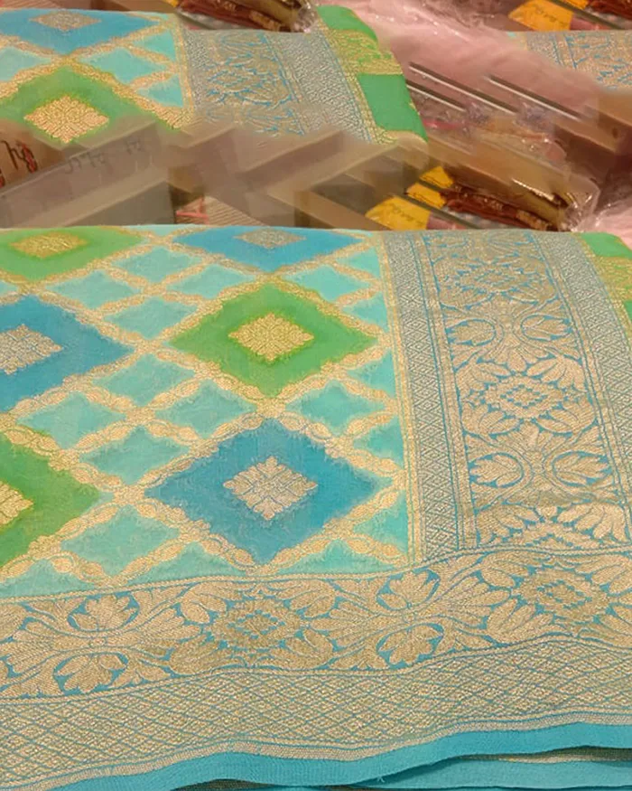 Saree Khadi Blue