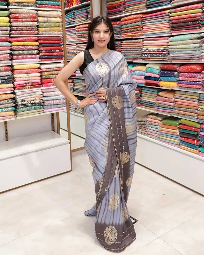 Crepe Silk Handwork Saree