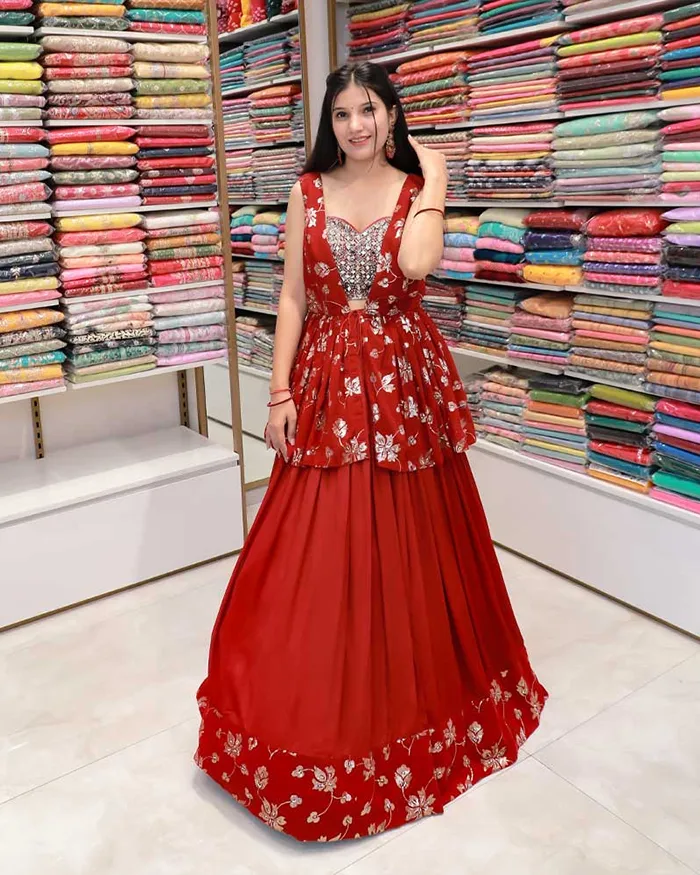 Peplum style Designer Lehenga