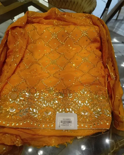 Heavy work Chiffon Crepe Suit