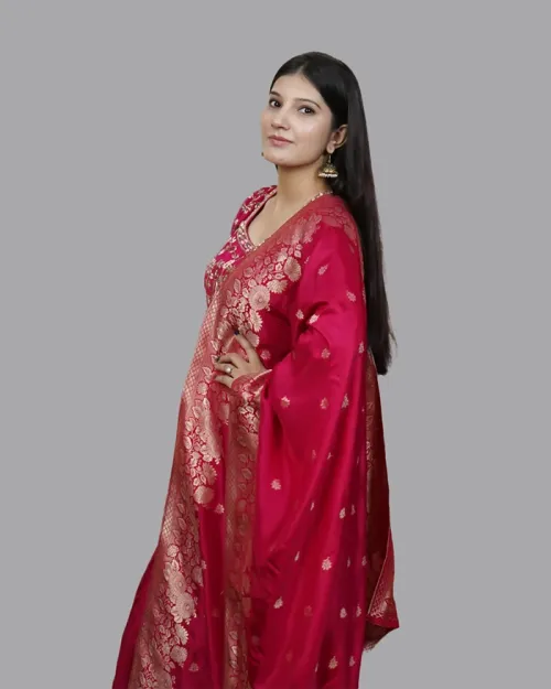 Red Color Georgette Anarkali Suit