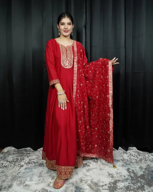 Red Color Anarkali Suit