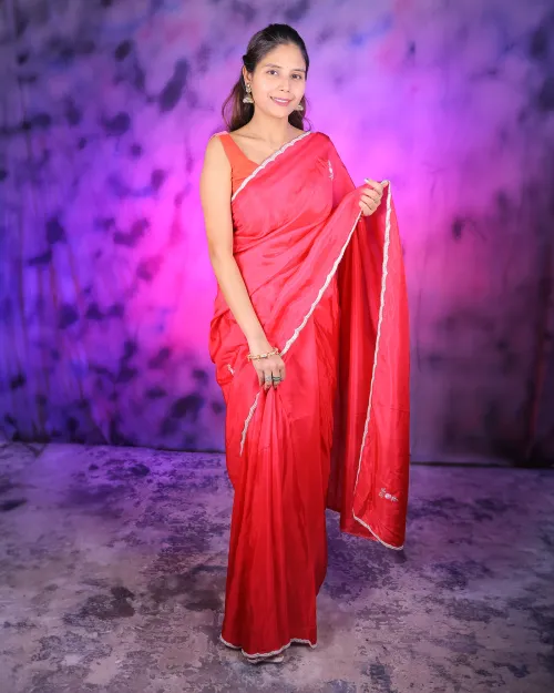 Rani Stone Work Crepe Silk Saree