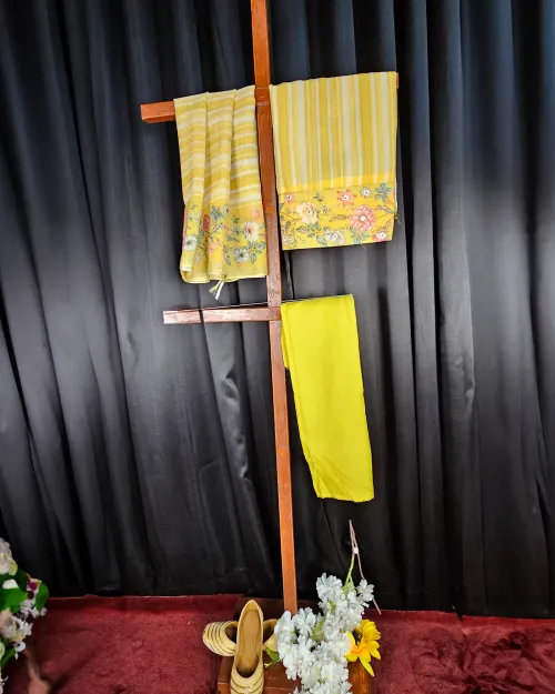 Yellow Cotton Fabric Suit