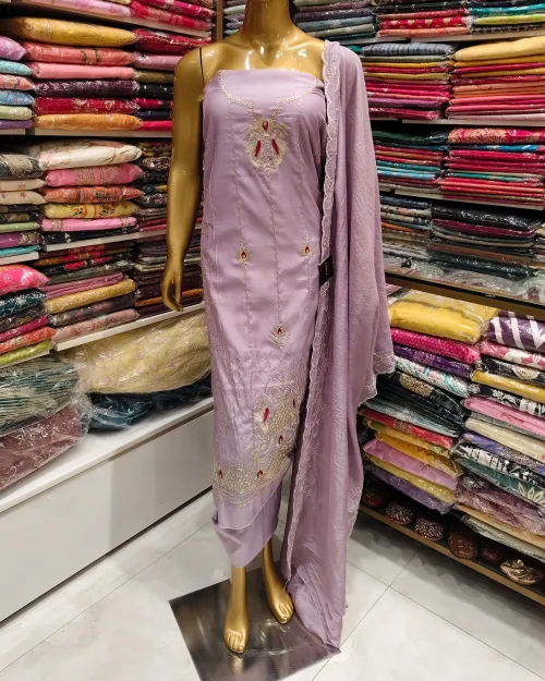Move Color Cotton Silk Unstitched Salwar Suit Set