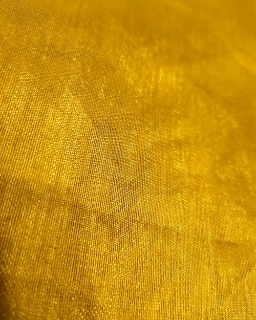Yellow Colour Stone Work Cotton Silk Saree