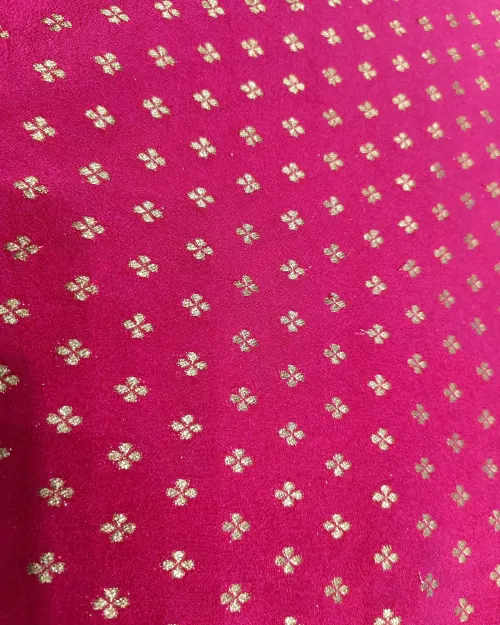 Rani Color Zari Work Dola Silk Saree