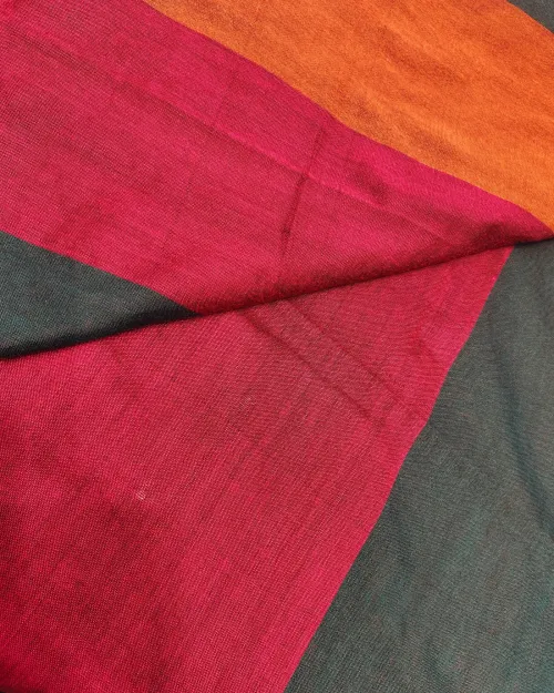 Multi Color Raw Cotton Casual Wear Saree