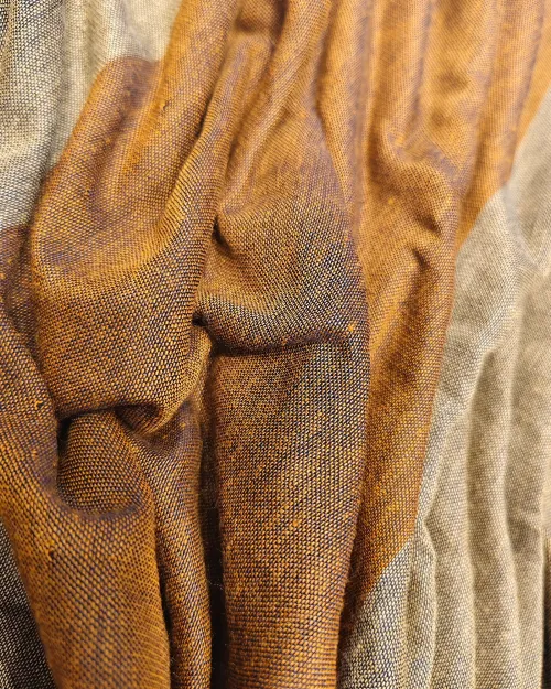 Multi Color Raw Cotton Border Style Saree