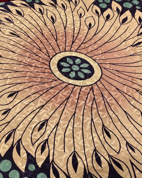 White Printed Crepe Silk Saree