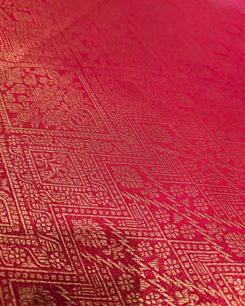 Firozi Color Zari Work Kanchipuram Silk Saree