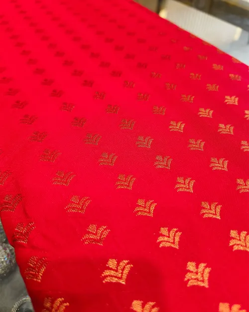 Red Color Zari Work Kanchipuram Silk Saree