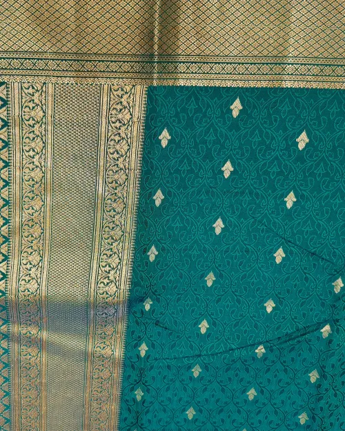 Bottle Green Pure Kanchipuram Silk Saree