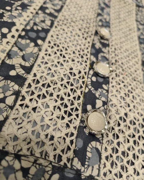 Grey Color Cotton Unstitched Suit Set