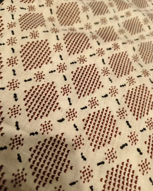 Maroon Colour Unstitched Cotton Suit Set