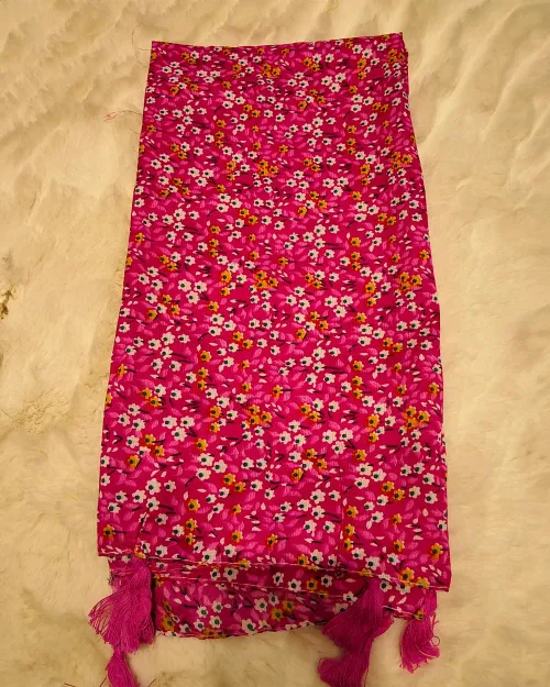 Pink Color Cotton Silk Dupatta