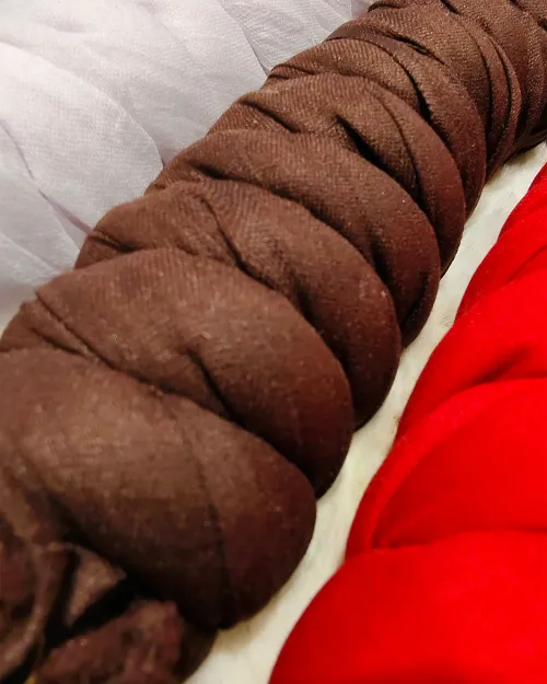 Coffee Color Printed Cotton Silk Dupatta