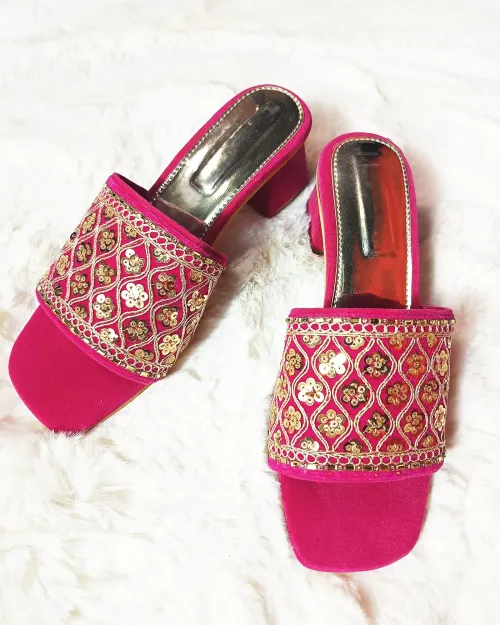 Rani Pink Gotta Patti Work Sandals