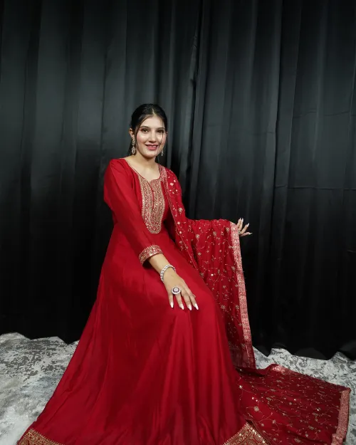 Red Color Anarkali Suit