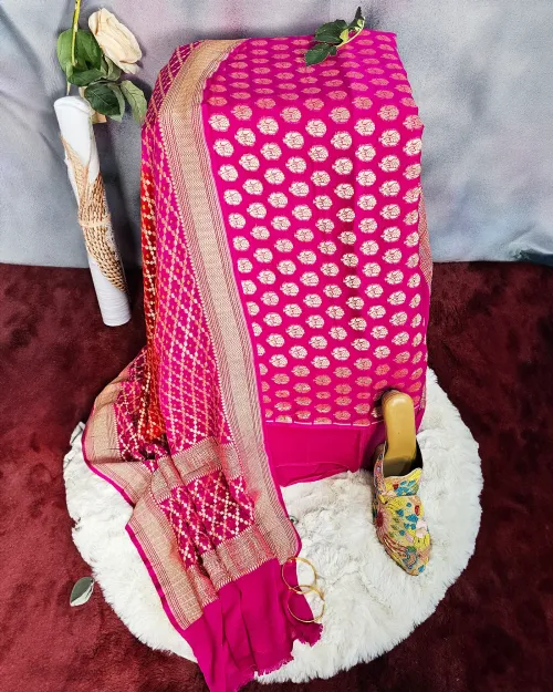 Rani Zari Work Unstitched Georgette Suit Set