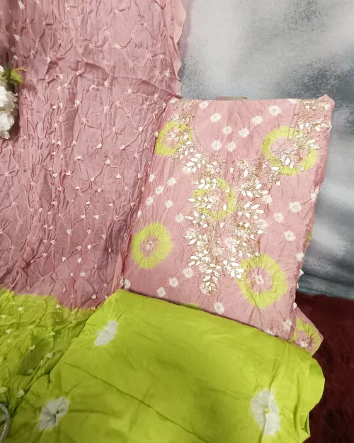 Badami Color Embroidered Suit