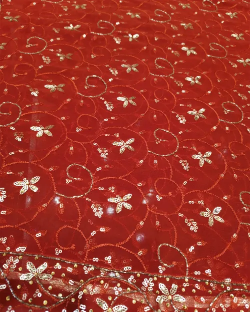 Red Color Stone & Zari Work Suit