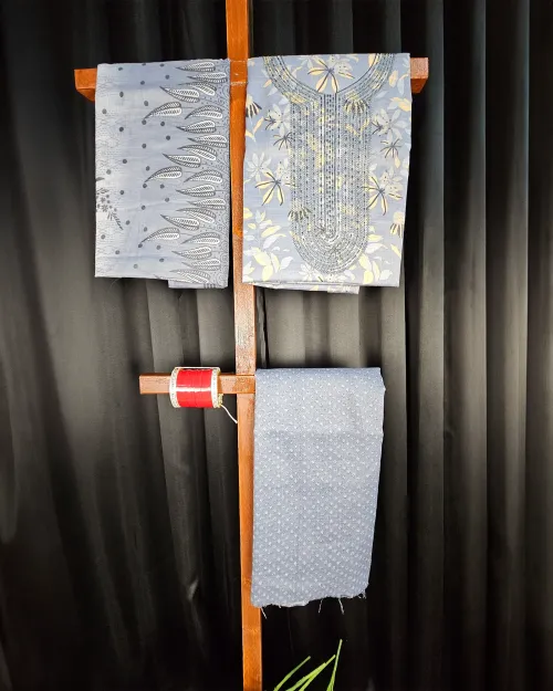 Grey Color Cotton Suit