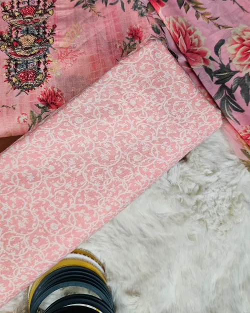 Pink Color Cotton Suit