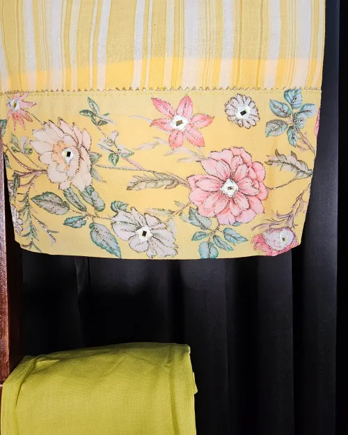 Yellow Cotton Fabric Suit