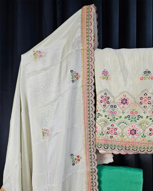 Golden Zari Work Party Wear Suit