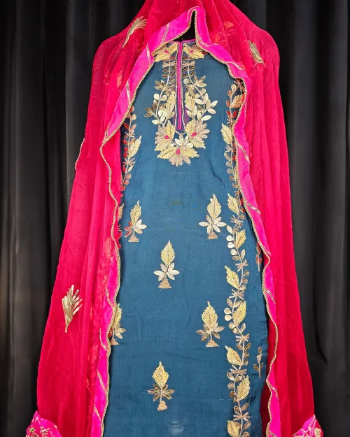 Blue Color Gota Patti Work Suit