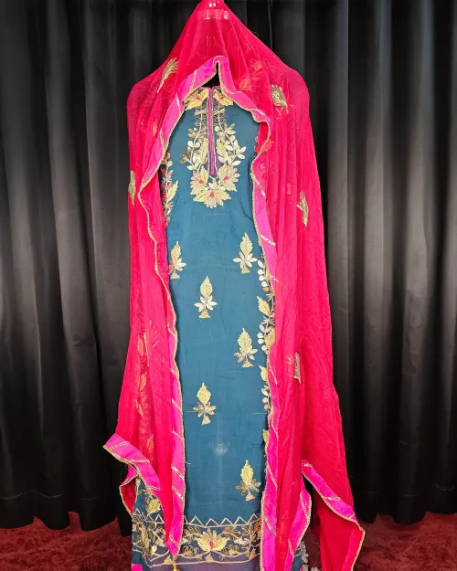 Blue Color Gota Patti Work Suit