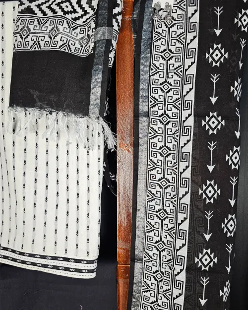 White Linen Fabric Casual Wear Suit