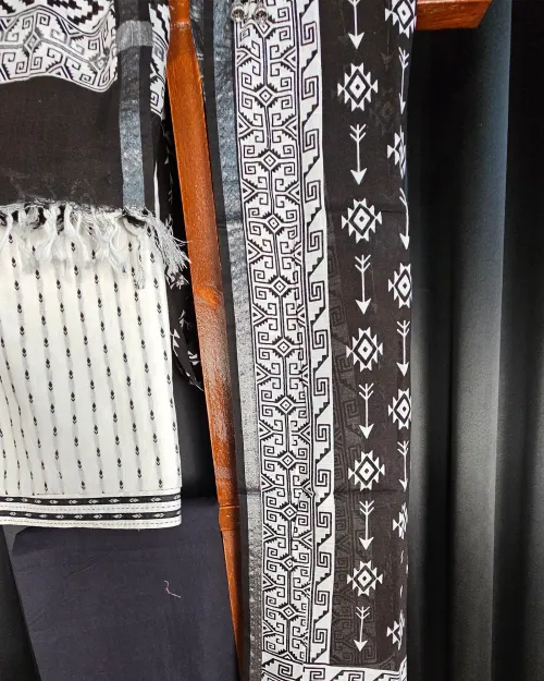 White Linen Fabric Casual Wear Suit