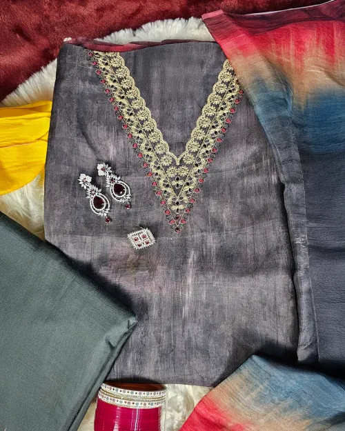 Black Color  Zari Work Suit