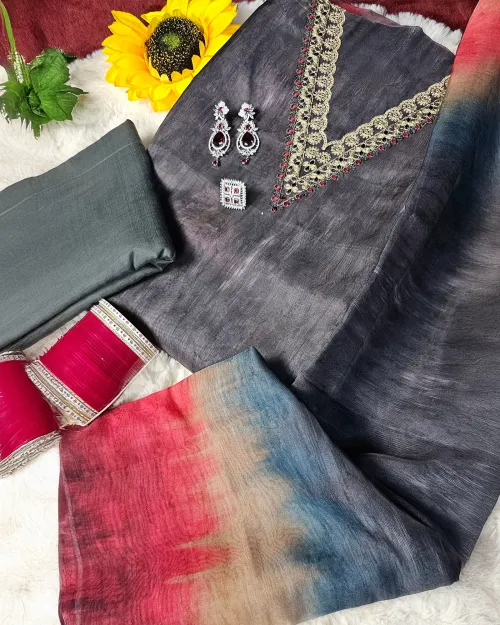 Black Color  Zari Work Suit