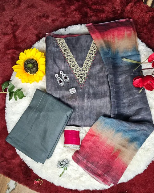 Black Color  Zari Work Suit