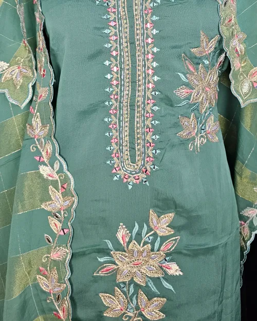 Green Stone Work Suit
