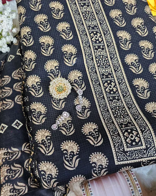 Black Cotton Casual Style Suit