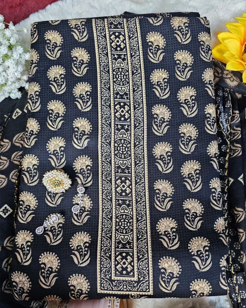 Black Cotton Casual Style Suit