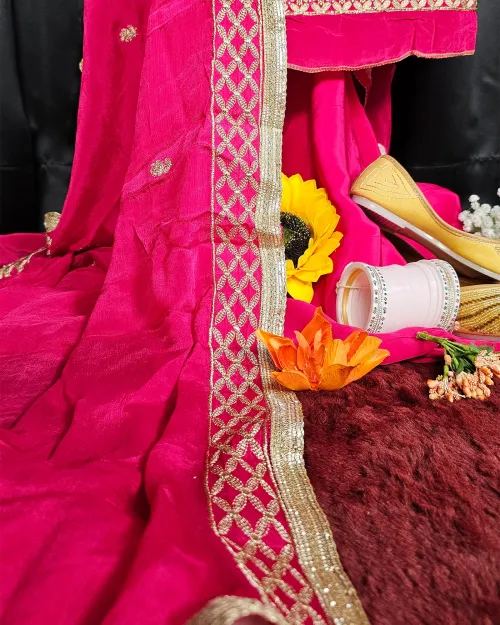 Rani Zari Work Party Wear Suit
