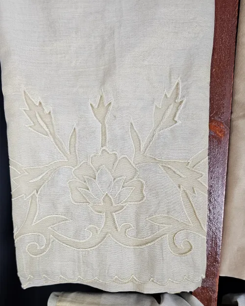 Golden Embroidery Work Chanderi Cotton Suit