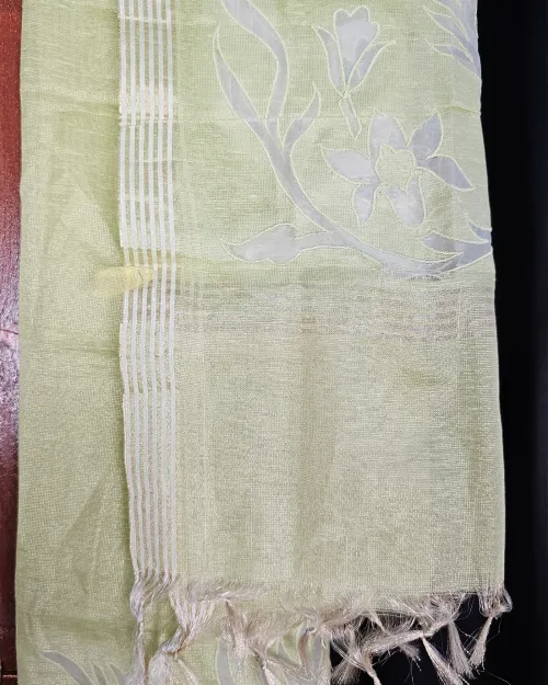 Light Green Embroidery Work Casual Wear Suit