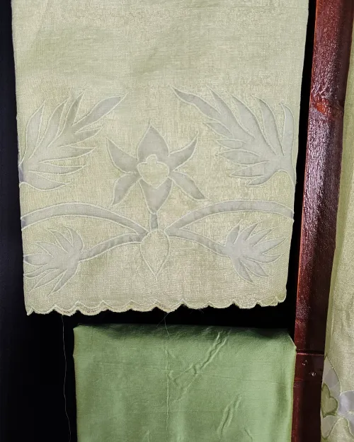 Light Green Embroidery Work Casual Wear Suit