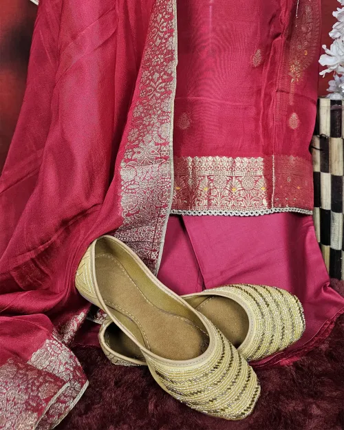 Red Color Silk Suit Set