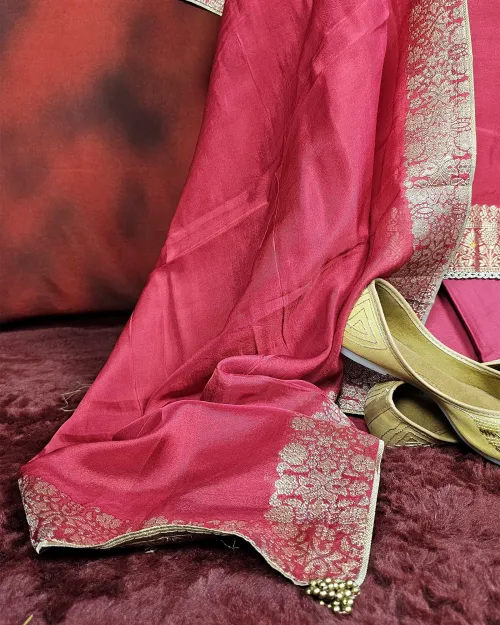 Red Color Silk Suit Set