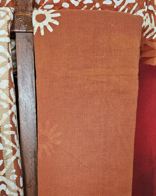 Brown Cotton Unstitched Suit Set