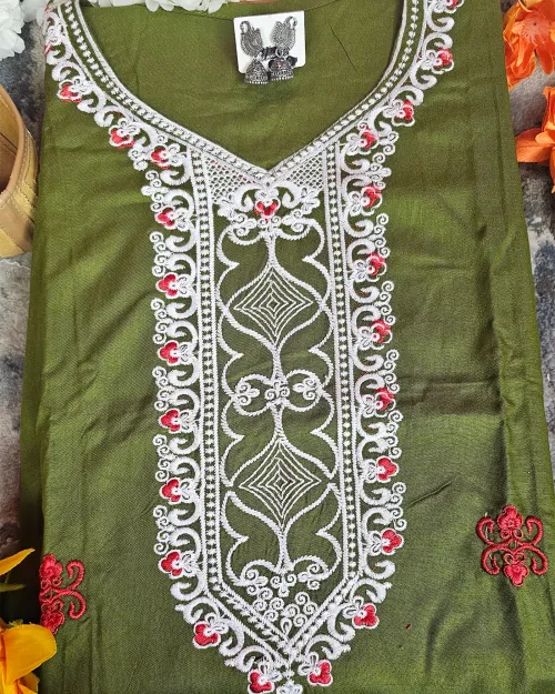 Green Color Readymade Cotton Kurti