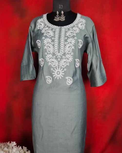 Grey Colour Readymade Kurti
