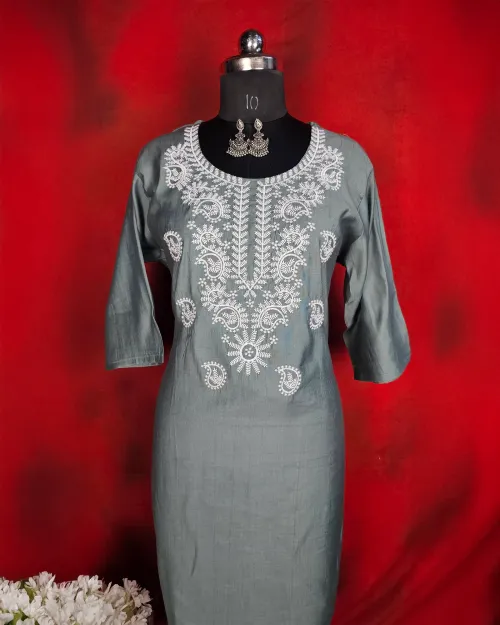 Grey Colour Readymade Kurti